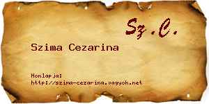 Szima Cezarina névjegykártya
